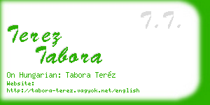 terez tabora business card